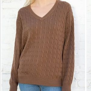 Brandy Melville Brown Knit Sweater OS